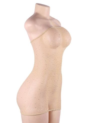 Fishnet Off-shoulder Sparkle Babydolls