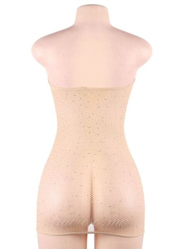 Fishnet Off-shoulder Sparkle Babydolls