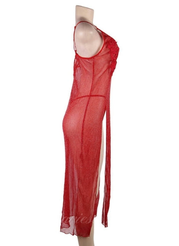 Red Long Perspective Robe