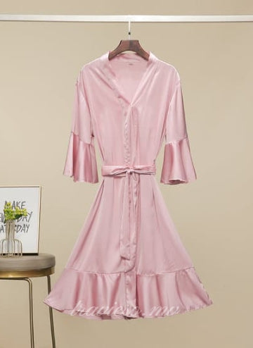 Mauve Ruffle Robe