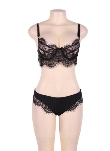 Black Lace Temptation 2pcs Bralette