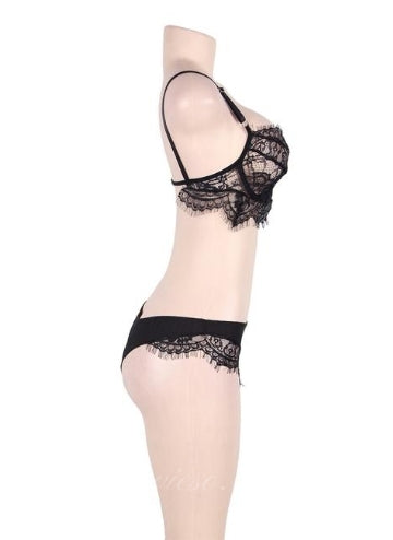 Black Lace Temptation 2pcs Bralette