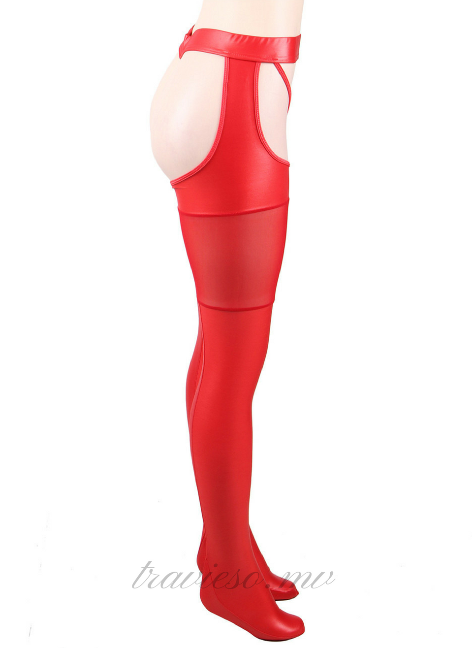 Faux Leather Stockings - travieso.mv
