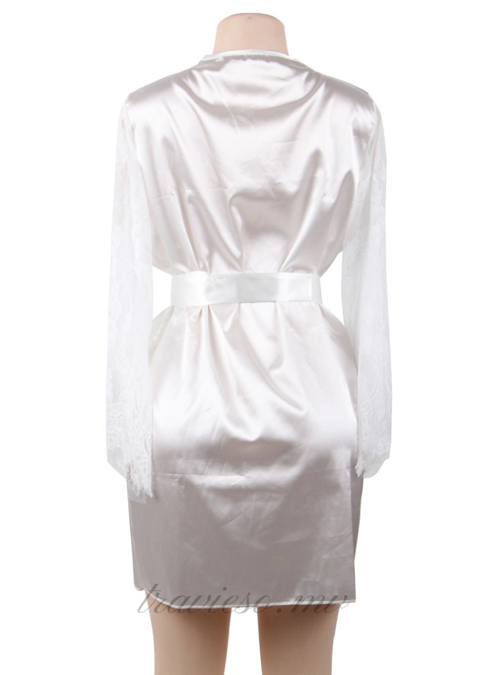 Silk Satin Lace SKimono Home Pajamas