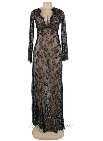 Delicate Lace Long Sleepwear Gown