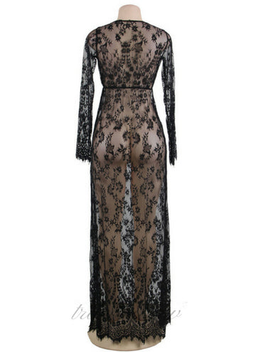 Delicate Lace Long Sleepwear Gown