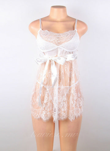 Sexy White Eyelash Babydoll