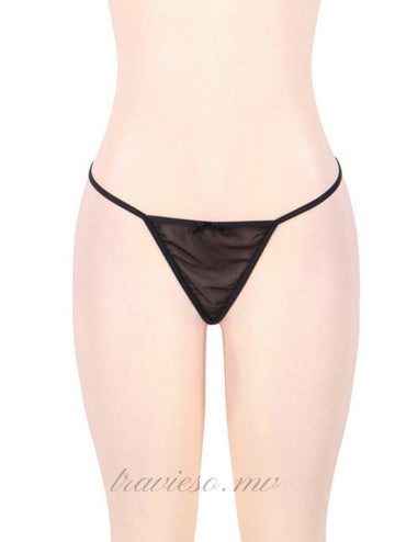 Sheer Mesh Halter Lingerie Set