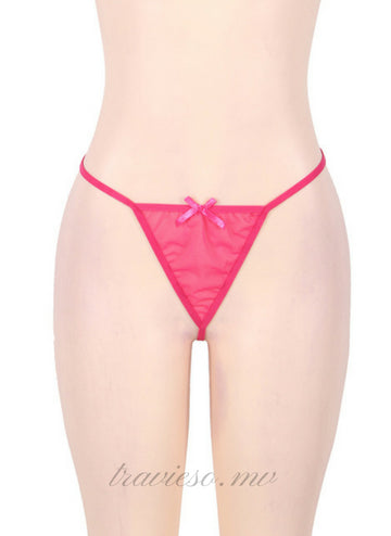 Sheer Mesh Halter Lingerie Set