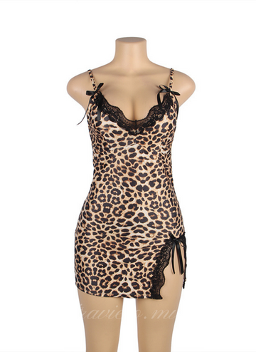 Leopard Print Sexy Babydoll