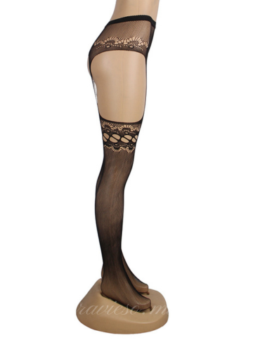 Black Hollow Out Pantyhose