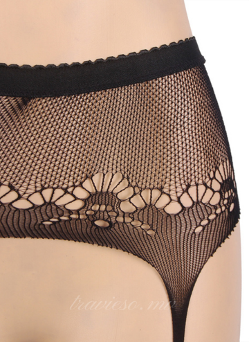 Black Hollow Out Pantyhose