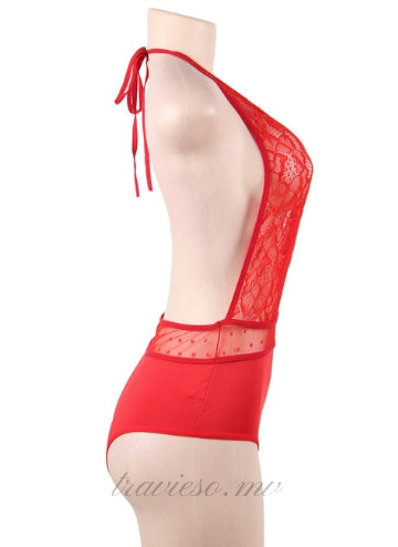 Lace Stitching Sexy Teddy
