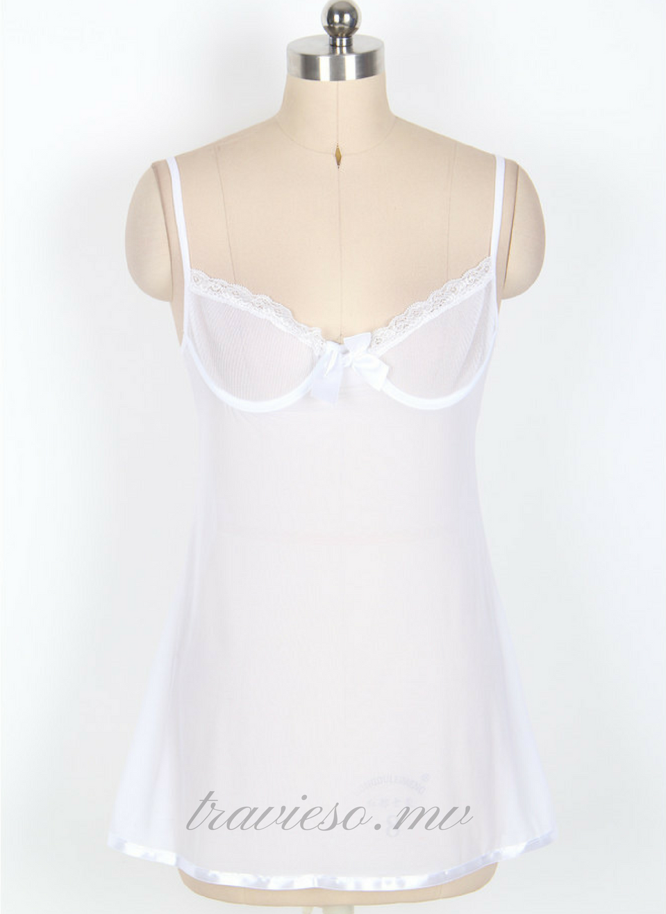 Mesh Bell Sleeve Robe And Babydoll Set - travieso.mv