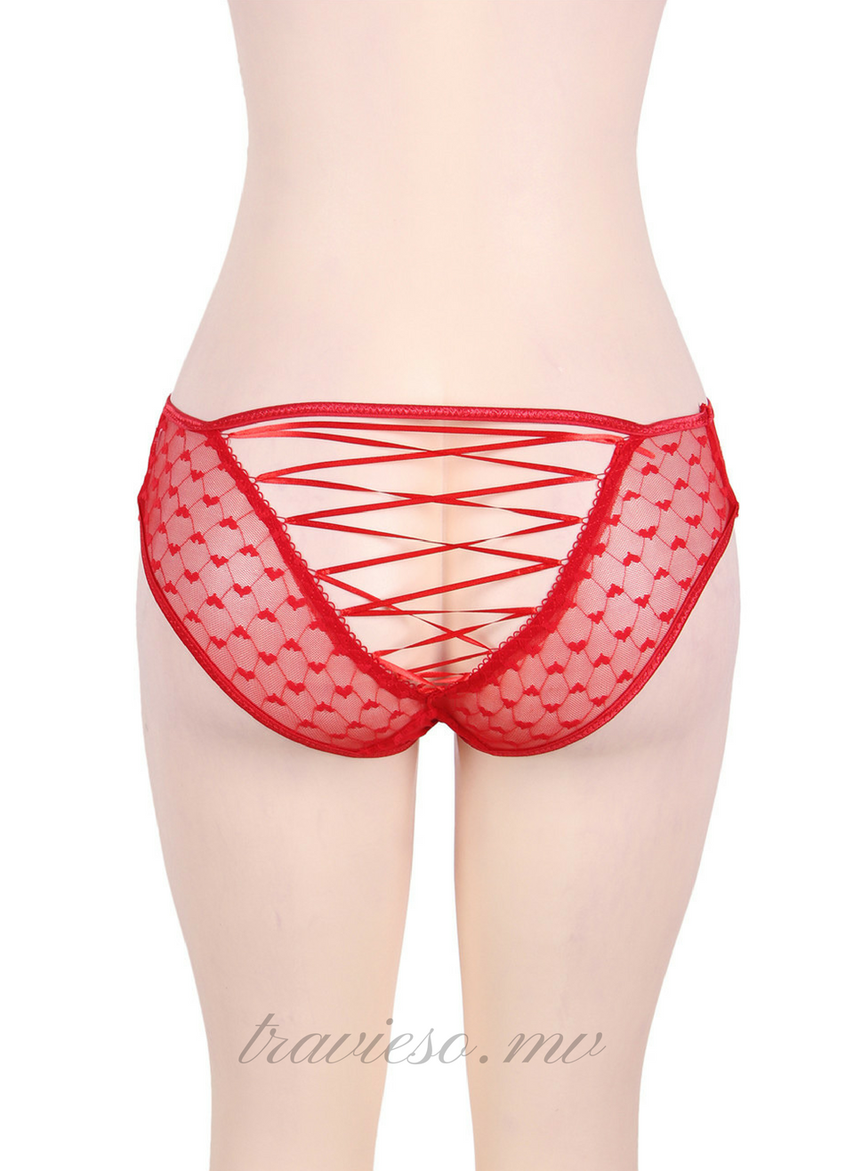 Sexy Black Lace Strappy Panty - travieso.mv