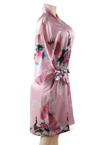 Flower And Bird Short Kimono