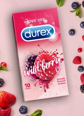 Durex Wild berry flavored condoms - 10 Pcs