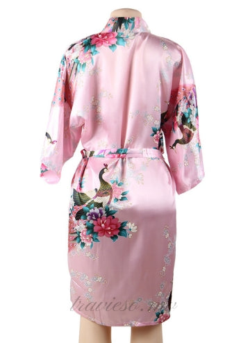 Flower And Bird Short Kimono