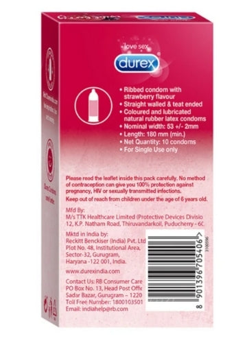Durex Wild berry flavored condoms - 10 Pcs
