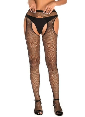 Black Fishnet Diamonds Pantyhose