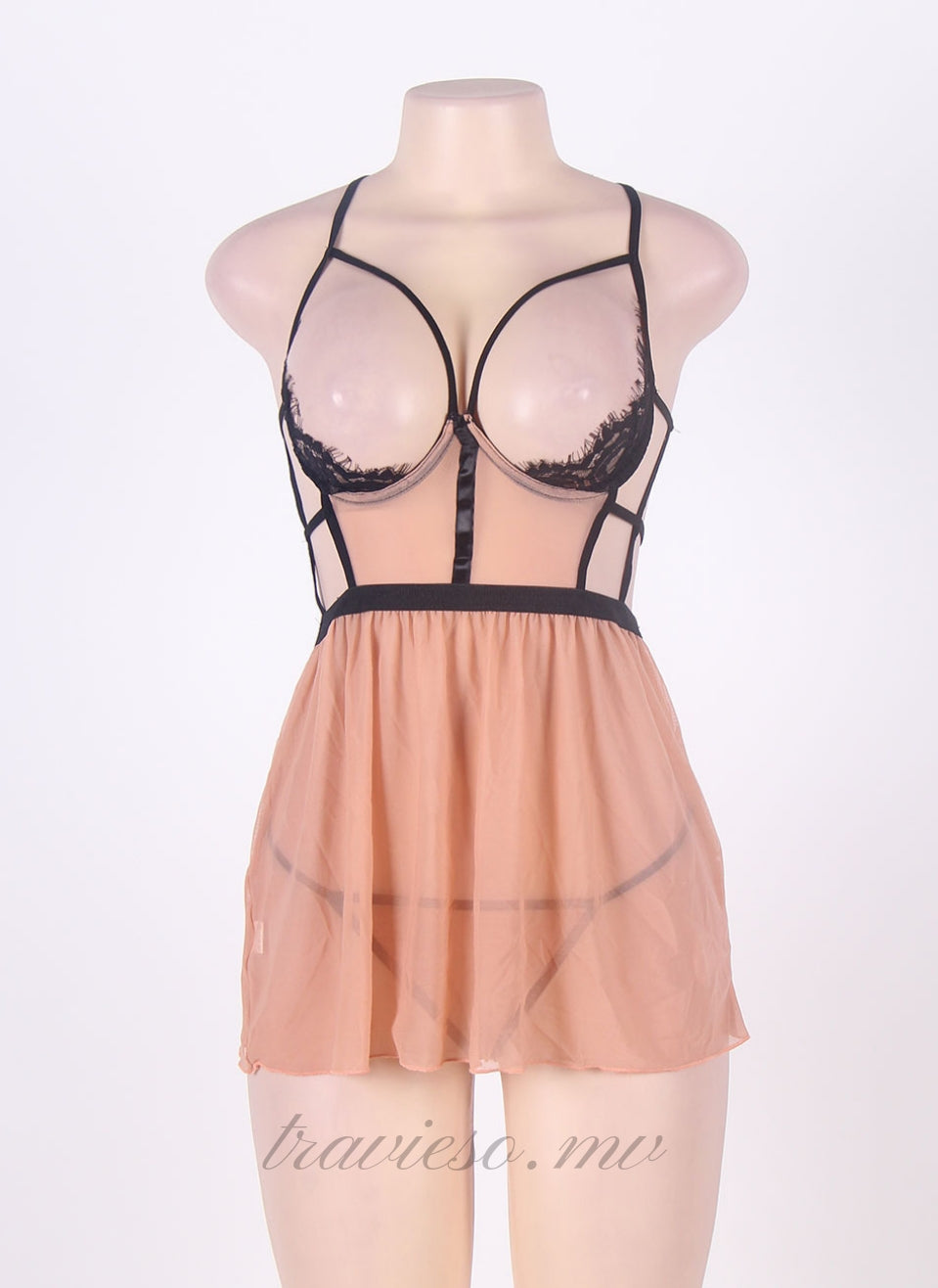 Elegant Halter Open Back Babydoll
