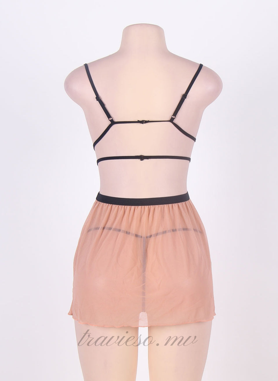 Elegant Halter Open Back Babydoll