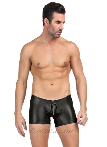 Men's Leather Pants With Exposed Hips