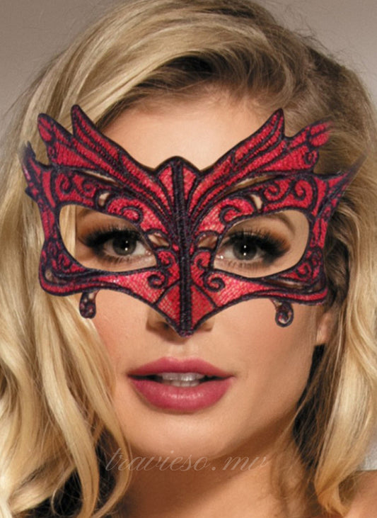 Charming Red Lace Eye Mask