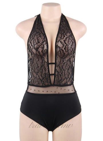 Lace Stitching Sexy Teddy