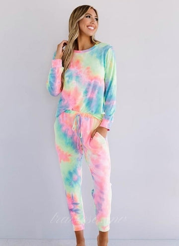Pink Snuggle Tie Dye Lounge Set