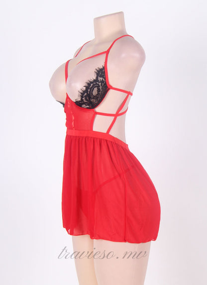 Elegant Halter Open Back Babydoll