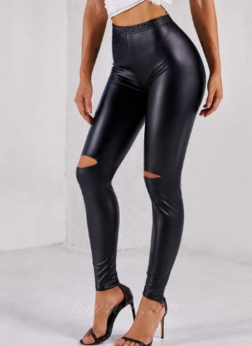 Black Skinny Faux Leather Leggings
