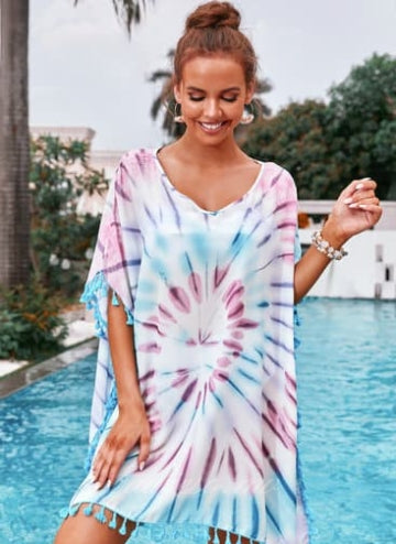 Multicolor Seaside Tie-dye Tunic