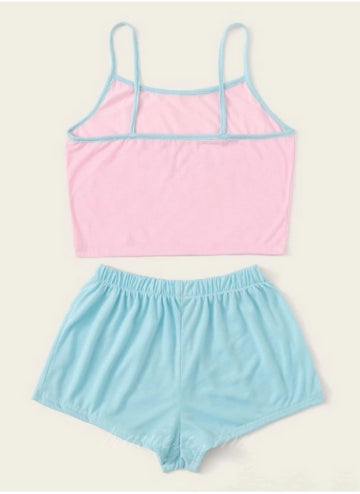 Letter Graphic Cami Pajama Set