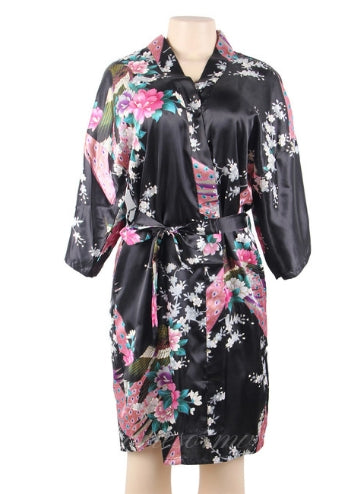 Flower And Bird Short Kimono