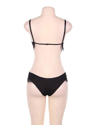 Black Lace Temptation 2pcs Bralette