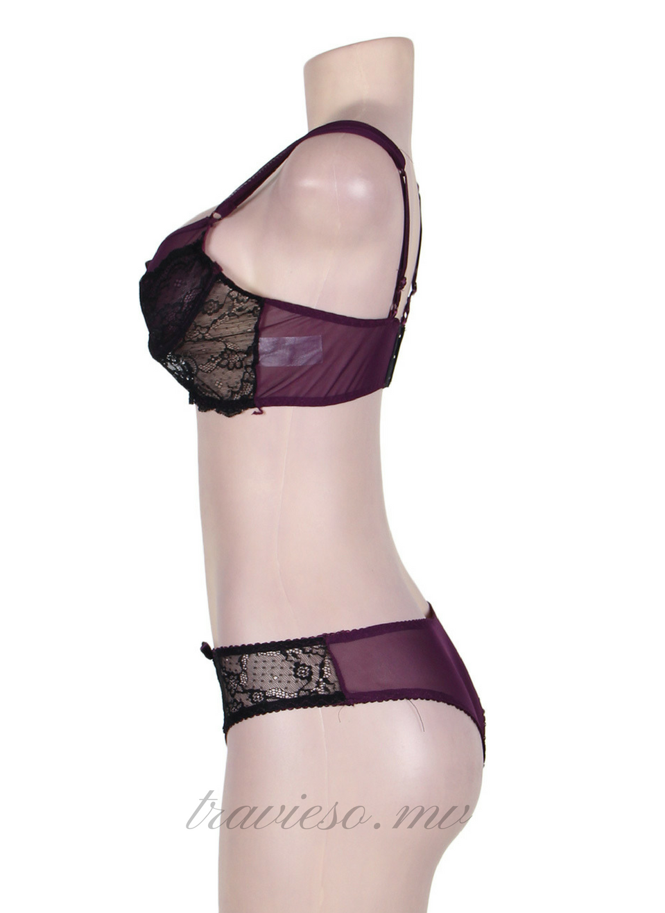 Boudoir Bra Set with stockings - travieso.mv
