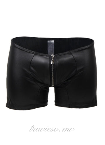 Men's Leather Pants With Exposed Hips