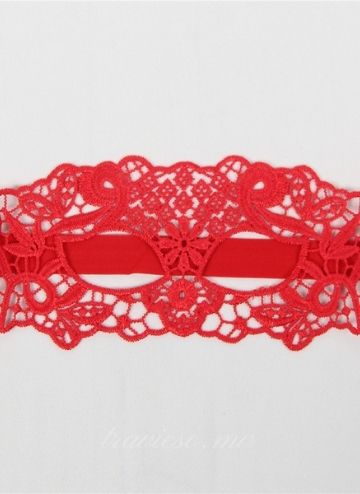 Enchanting Red Lace Eye Mask