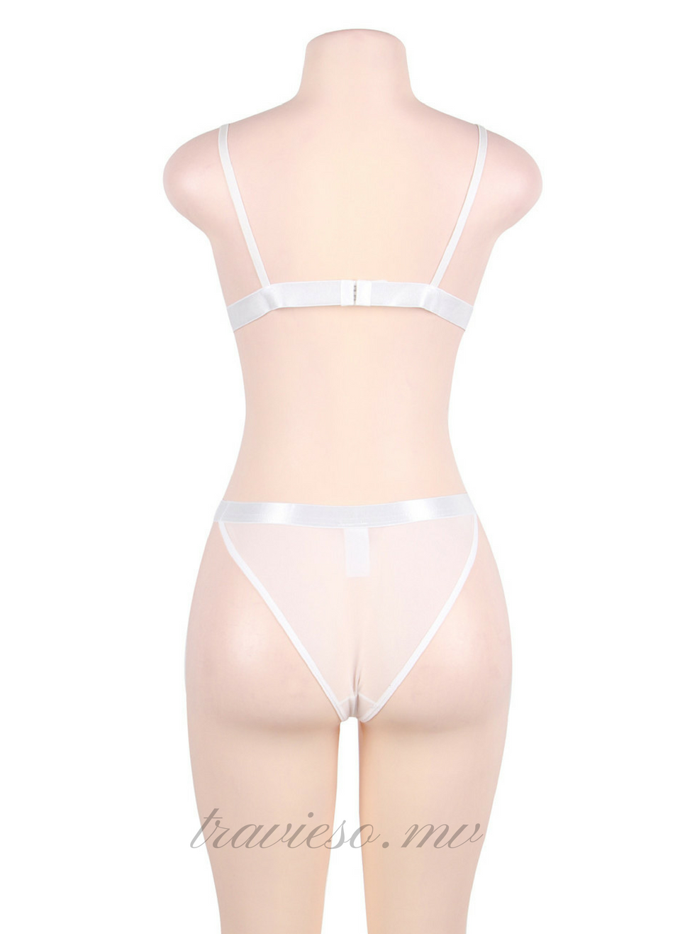 Lace Crochet Hook Bralette Lingerie Set - travieso.mv