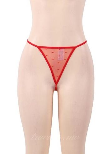 Red Satin Lace Stitching Garter