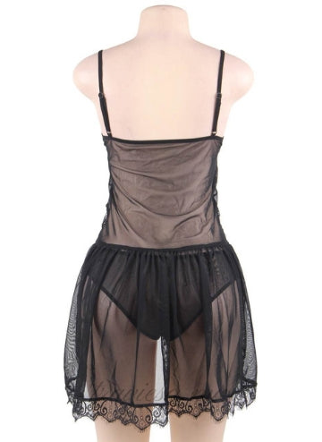 Black Lace women Sexy Babydoll