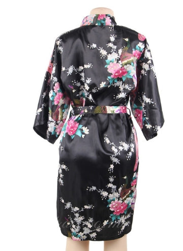 Flower And Bird Short Kimono