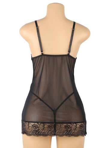 Floral Print Lace-up Babydoll