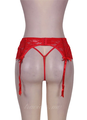 Red Sexy Lace Garter Panty