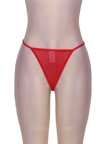 Red Sexy Lace Garter Panty
