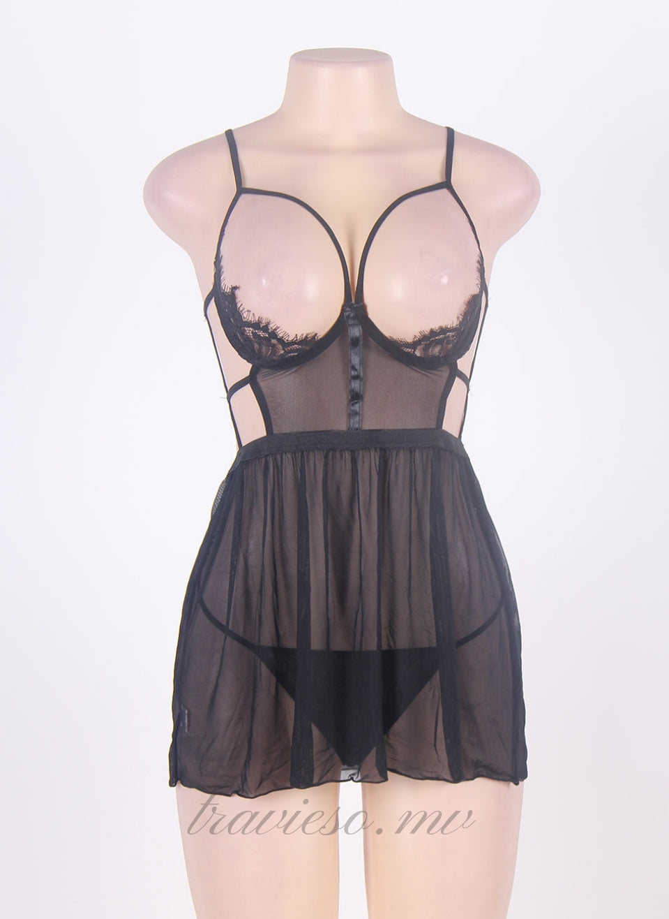 Elegant Halter Open Back Babydoll