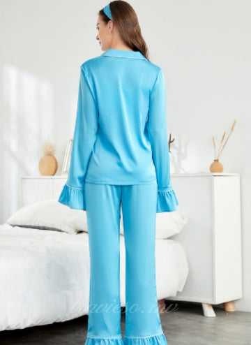 Blue pajamas set with headband