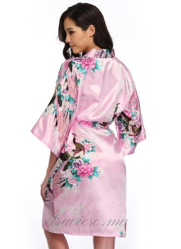 Flower And Bird Short Kimono