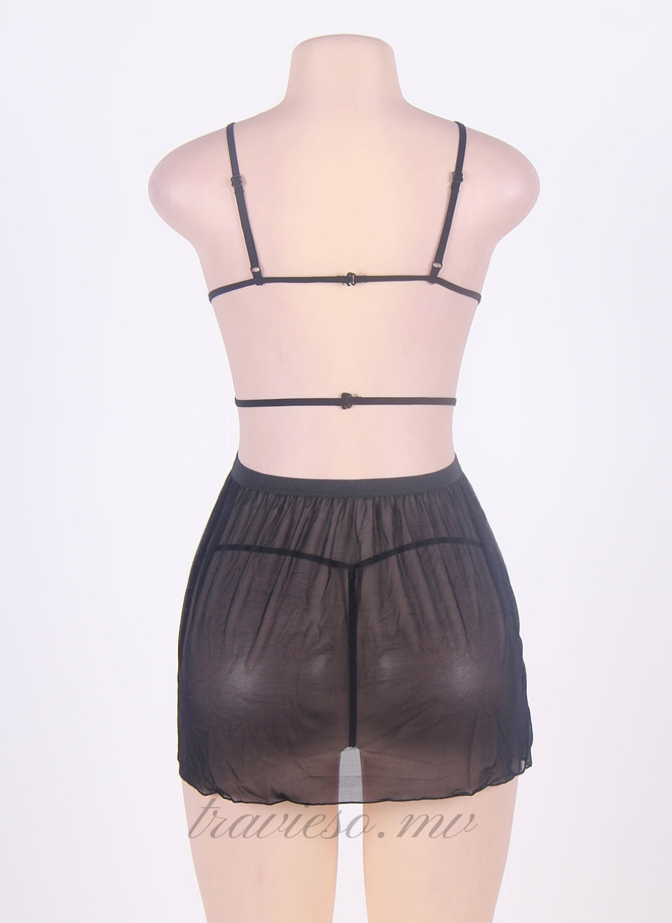 Elegant Halter Open Back Babydoll